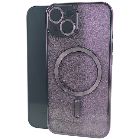 Husa de Protectie 2 in 1, Vivimall, pentru Apple iPhone 14 Plus, Compatibila MagSafe, Magnetica, cu Protectie Lentila, din TPU, Mov - vivimall.ro