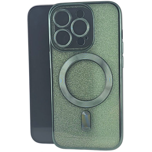Husa de Protectie 2 in 1, Vivimall, pentru Apple iPhone 14 Pro, Compatibila MagSafe, Magnetica, cu Protectie Lentila, din TPU, Verde - vivimall.ro