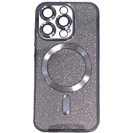 Detaliu protecție lentilă cameră husă iPhone 14 Pro Max Vivimall, sistem magnetic integrat, negru