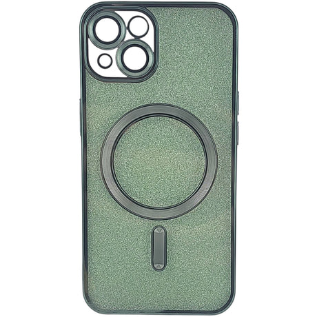 Husa de Protectie 2 in 1, Vivimall, pentru Apple iPhone 15, Compatibila MagSafe, Magnetica, cu Protectie Lentila, din TPU, Verde - vivimall.ro