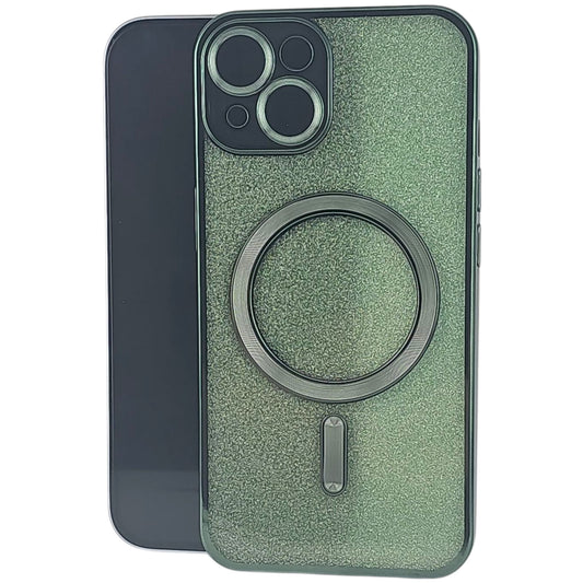Husa de Protectie 2 in 1, Vivimall, pentru Apple iPhone 15 Plus, Compatibila MagSafe, Magnetica, cu Protectie Lentila, din TPU, Verde - vivimall.ro