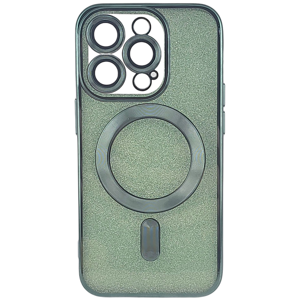 Husa de Protectie 2 in 1, Vivimall, pentru Apple iPhone 15 Pro, Compatibila MagSafe, Magnetica, cu Protectie Lentila, din TPU, Verde - vivimall.ro