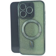 Husa de Protectie 2 in 1, Vivimall, pentru Apple iPhone 15 Pro, Compatibila MagSafe, Magnetica, cu Protectie Lentila, din TPU, Verde - vivimall.ro