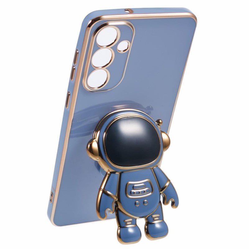 Husă Samsung Galaxy S23 Ultra 2în1 TPU albastru cu suport astronaut integrat, vedere frontală