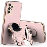 Husa Telefon 2in1, Vivimall, Compatibila Samsung Galaxy S23 Ultra, Carcasa TPU cu Suport Inclus Tip Astronaut, Protectie Camere, Roz - vivimall.ro