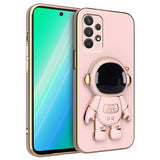 Husa Telefon 2in1, Vivimall, Compatibila Samsung Galaxy S23 Ultra, Carcasa TPU cu Suport Inclus Tip Astronaut, Protectie Camere, Roz - vivimall.ro