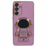 Husa Telefon 2in1, Vivimall, Compatibila Samsung Galaxy S24 Plus, Carcasa TPU cu Suport Inclus Tip Astronaut, Protectie Camere, Mov - vivimall.ro