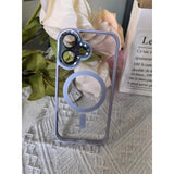 Husa de Protectie Compatibil cu iPhone 16 Plus, Vivimall, Incarcare Wireless, Tehnologie Magsafe, Carcasa din TPU/ PC, Protectie Camera, Antisoc, Antizgariere, Mov (lila) - Transparent - vivimall.ro