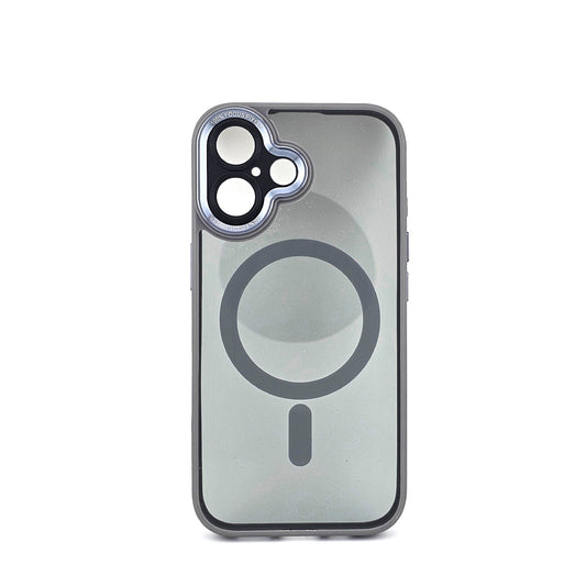 Husa de Protectie Compatibil cu iPhone 16 Plus, Vivimall, Incarcare Wireless, Tehnologie Magsafe, Carcasa din TPU/ PC, Protectie Camera, Antisoc, Antizgariere, Gri - Transparent - vivimall.ro