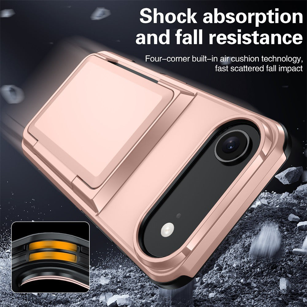 Husă iPhone 17 Air compartiment carduri Rose Gold, imagine de ansamblu produs
