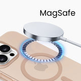 Husă iPhone 17 Pro magnetică Vivimall montată pe telefon, vedere din spate, negru