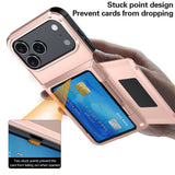 Husă iPhone 17 Pro Max Rose Gold, detaliu textură anti-alunecare și protecție la zgârieturi PC