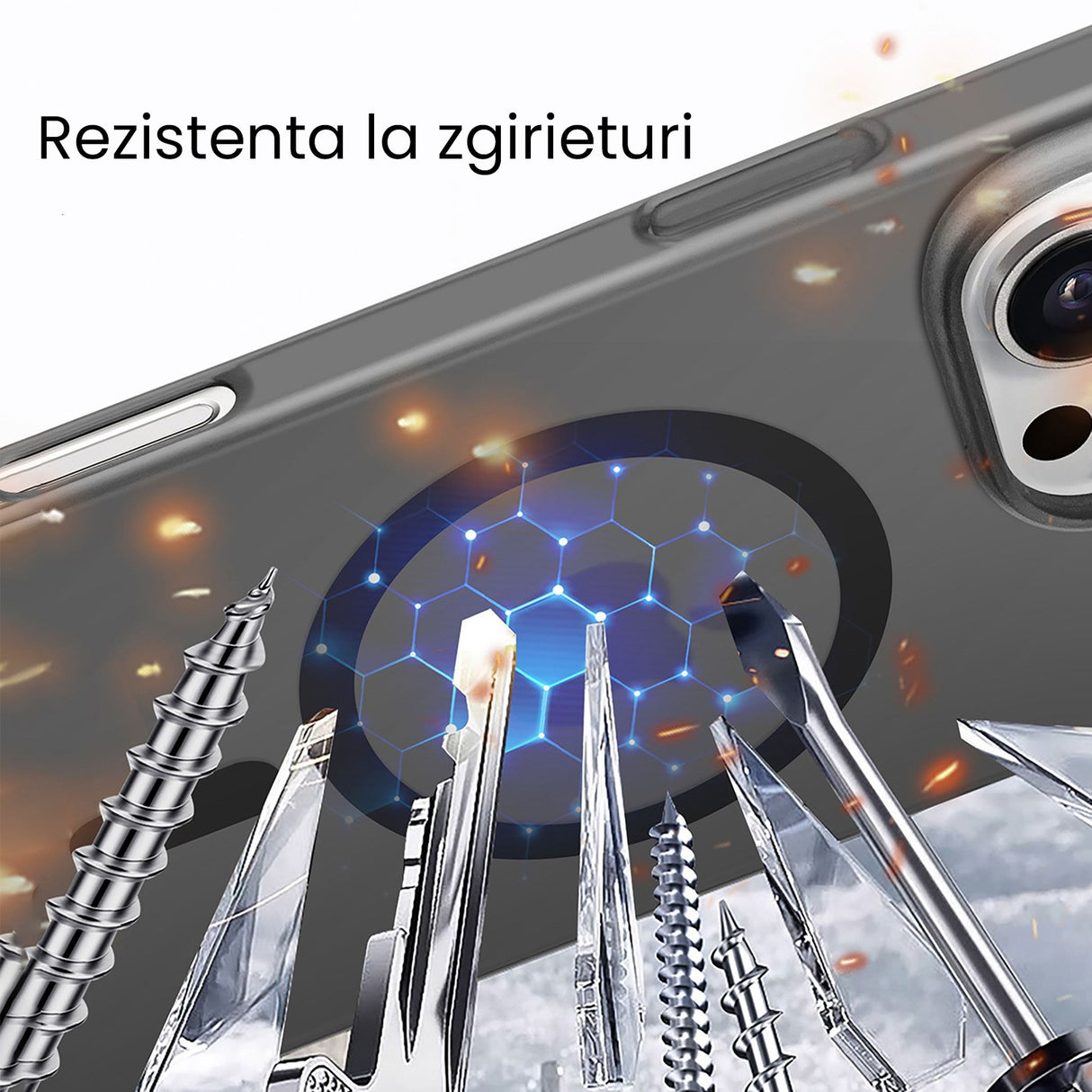 Husa de Protectie compatibila Apple iPhone 17 Air, Vivimall, Magnetica Ultra-subtire, Anti-alunecare, Protectie PC, Rezistenta la Zgirieturi, Negru - vivimall.ro