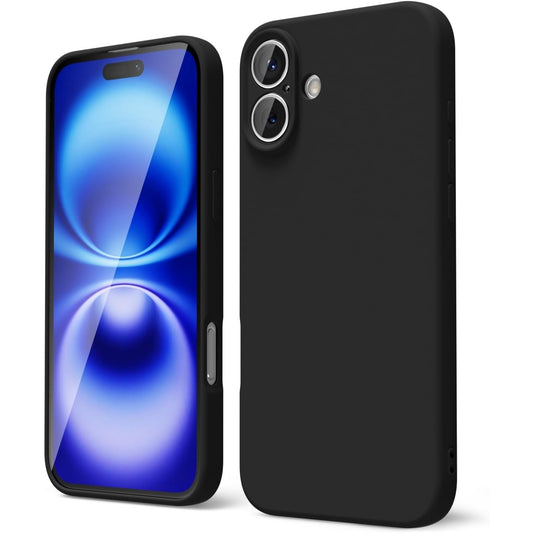 Husa de Protectie Matte TPU, Vivimall, pentru Apple iPhone 16 Plus, Protectie Camera, Antisoc, Antizgariere, Antialunecare, Acoperire Completa, Negru - vivimall.ro