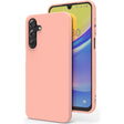 Husă Matte TPU Roz pentru Samsung Galaxy A15, vedere frontală, suprafață mată anti-amprentă