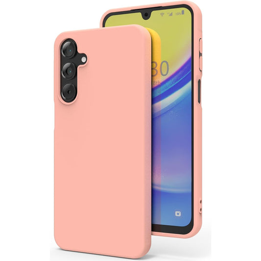Husa de Protectie Matte TPU, Vivimall, pentru Samsung Galaxy A15, Protectie Camera, Antisoc, Antizgariere, Antialunecare, Acoperire Completa, Roz - vivimall.ro