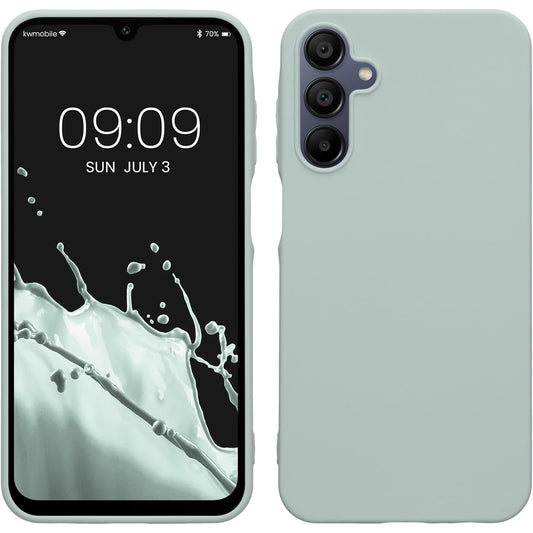 Husa de Protectie Matte TPU, Vivimall, pentru Samsung Galaxy A15, Protectie Camera, Antisoc, Antizgariere, Antialunecare, Acoperire Completa, Verde - vivimall.ro