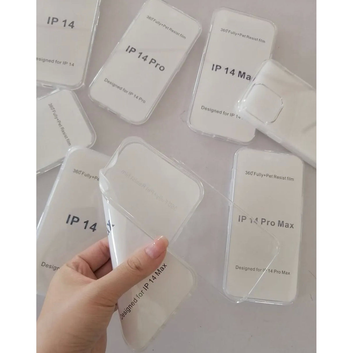 Husa de protectie Flippy 360 grade, PC+TPU+Folie policarbonat, pentru Apple iPhone 14 Plus , Transparent - vivimall.ro