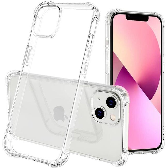 Husă TPU transparentă pentru Apple iPhone 15 Plus, vedere frontală, protecție antisoc 1.5 mm