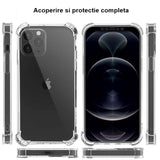 Husă iPhone 15 Pro Max transparentă, vedere laterală dreapta, material TPU flexibil