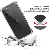 Husă TPU 1.5 mm pentru iPhone 15 Pro Max, detaliu cameră foto, decupaj precis