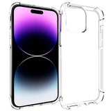 Husă TPU transparentă pentru Apple iPhone 15 Pro, vedere frontală, grosime 1.5 mm antisoc