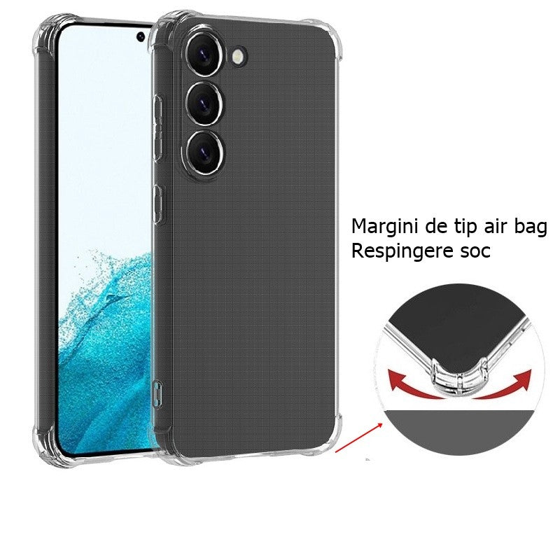 Husa de protectie Vivimall, TPU, pentru Samsung A34 5G, Antisoc, Protectie colturi, Rezistenta la impact, Transparenta - vivimall.ro