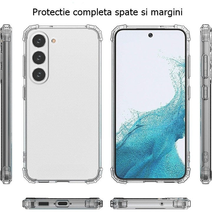 Husa de protectie Vivimall, TPU, pentru Samsung A34 5G, Antisoc, Protectie colturi, Rezistenta la impact, Transparenta - vivimall.ro