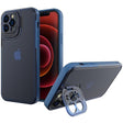 Husa de Protectie, Vivimall, Bracket Series, pentru Apple iPhone 14 Plus, cu Suport si Protectie Camera, Albastru - vivimall.ro