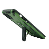 Husa de protectie Flippy compatibila cu Apple iPhone 11 Defender Model 4 cu suport, Verde deschis - vivimall.ro