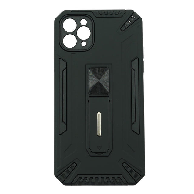 Husa de protectie Flippy compatibila cu Apple iPhone 11 Pro Defender Model 4 cu suport, Negru - vivimall.ro
