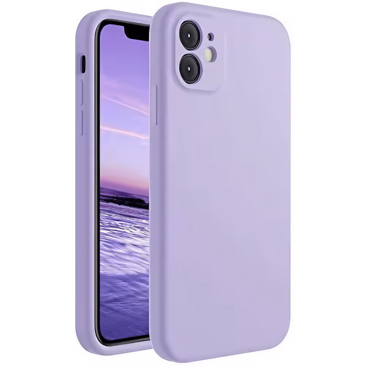 Husa de Protectie Flippy, compatibila cu Apple iPhone 11, Silicon Lichid, Lila - vivimall.ro