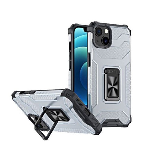 Husa de protectie Vivimall compatibila cu Apple iPhone 13 Acrylic Armor cu suport Negru - vivimall.ro
