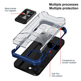 Husa de protectie Flippy compatibila cu Apple iPhone 13 Mini Acrylic Armor cu suport Albastru - vivimall.ro