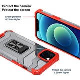 Husa de protectie Flippy compatibila cu Apple iPhone 13 Mini Acrylic Armor cu suport Rosu - vivimall.ro