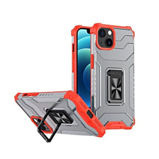 Husa de protectie Vivimall compatibila cu Apple iPhone 13 Mini Acrylic Armor cu suport Rosu - vivimall.ro