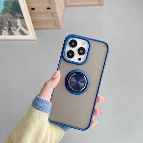 Husa de protectie Flippy compatibila cu Apple iPhone 13 Mini,Defender cu prindere inel,Albastru - vivimall.ro