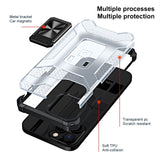 Husa de protectie Flippy compatibila cu Apple iPhone 13 Pro Acrylic Armor cu suport Negru - vivimall.ro