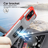 Husa de protectie Flippy compatibila cu Apple iPhone 13 Pro Acrylic Armor cu suport Rosu - vivimall.ro