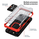 Husa de protectie Flippy compatibila cu Apple iPhone 13 Pro Acrylic Armor cu suport Rosu - vivimall.ro