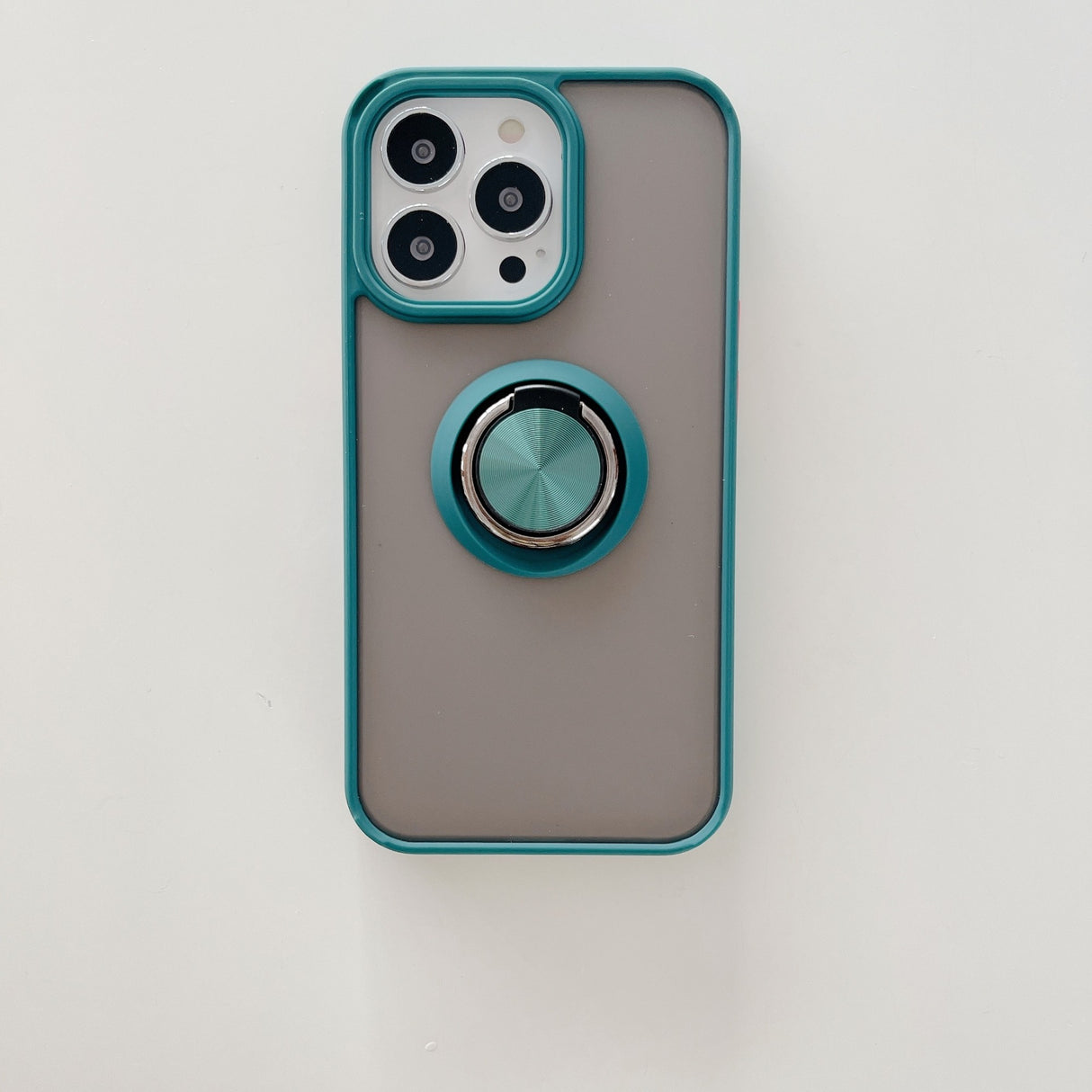 Husa de protectie Flippy compatibila cu Apple iPhone 13 Pro,Defender cu prindere inel,Verde - vivimall.ro