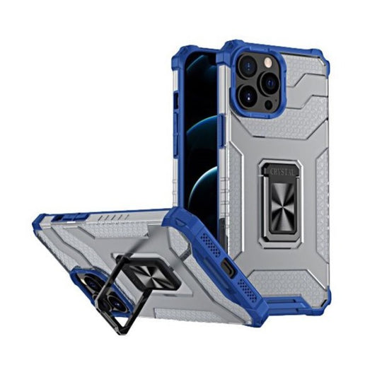 Husa de protectie Vivimall compatibila cu Apple iPhone 13 Pro Max Acrylic Armor cu suport Albastru - vivimall.ro
