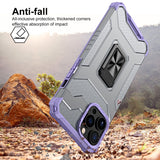 Husa de protectie Flippy compatibila cu Apple iPhone 13 Pro Max Acrylic Armor cu suport Mov - vivimall.ro