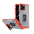 Husă iPhone 13 Pro Max Acrylic Armor roșu, vedere frontală, inel suport rotativ pe spate