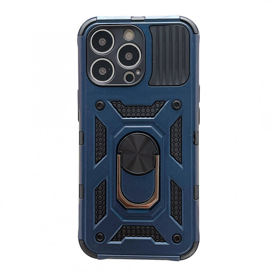 Husa de protectie Vivimall compatibila cu Apple iPhone 13 Pro Max Defender Model 4 cu suport,Albastru - vivimall.ro