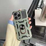 Husa de protectie Flippy compatibila cu Apple iPhone 13 Pro Max Defender Model 4 cu suport,Verde - vivimall.ro