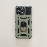 Husa de protectie Flippy compatibila cu Apple iPhone 13 Pro Max Defender Model 4 cu suport,Verde - vivimall.ro