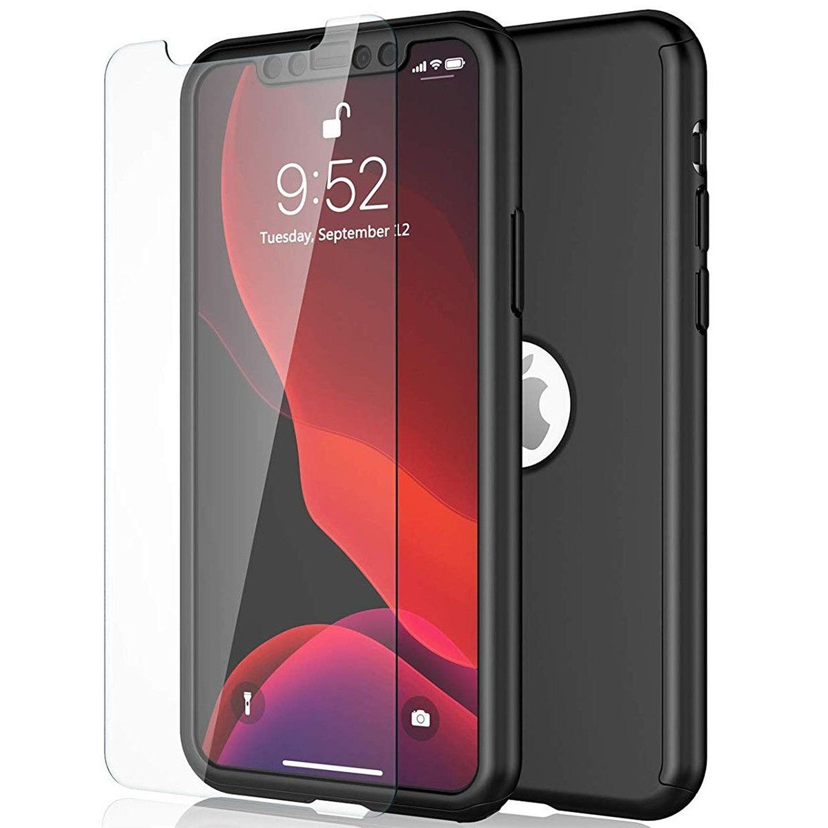 Husa de protectie Flippy compatibila cu Huawei Nova 5T Full Cover 360 Negru + Folie de protectie - vivimall.ro