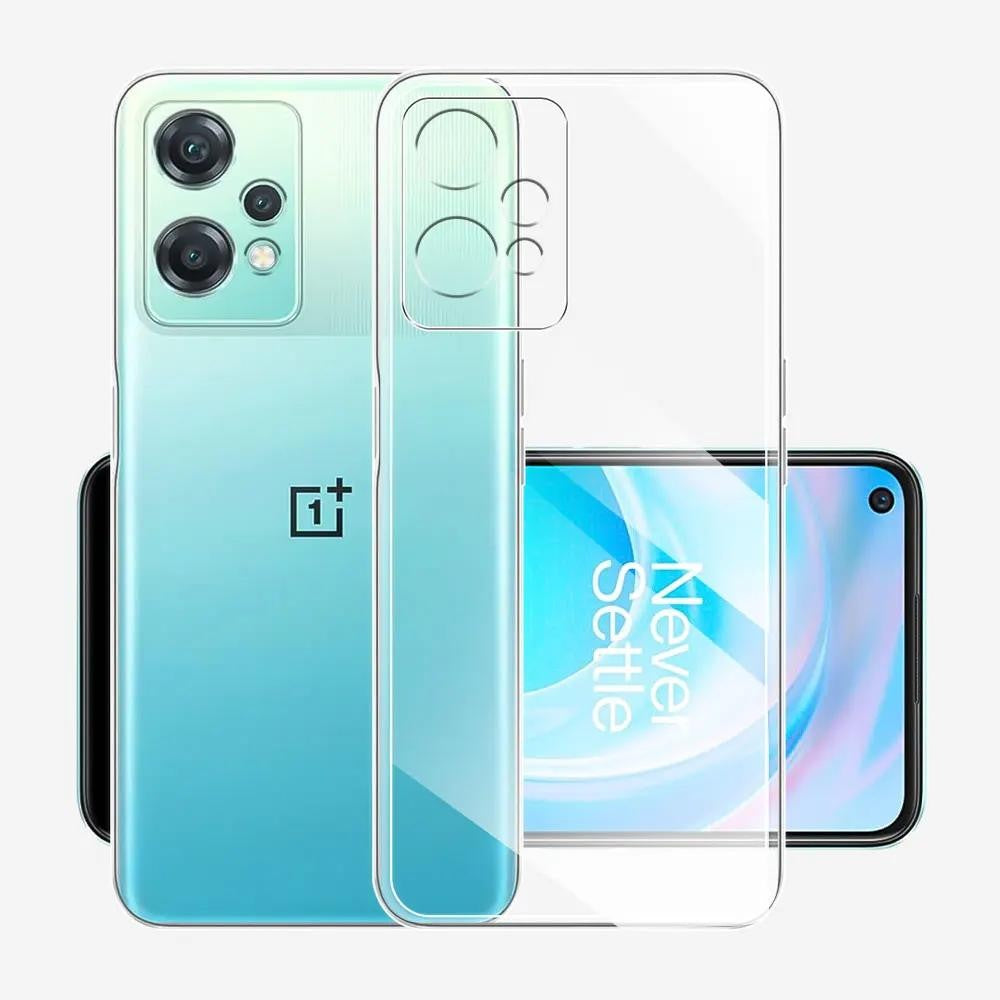 Husă de protecție transparentă OnePlus Nord CE2 Lite aplicată pe telefon, vedere spate