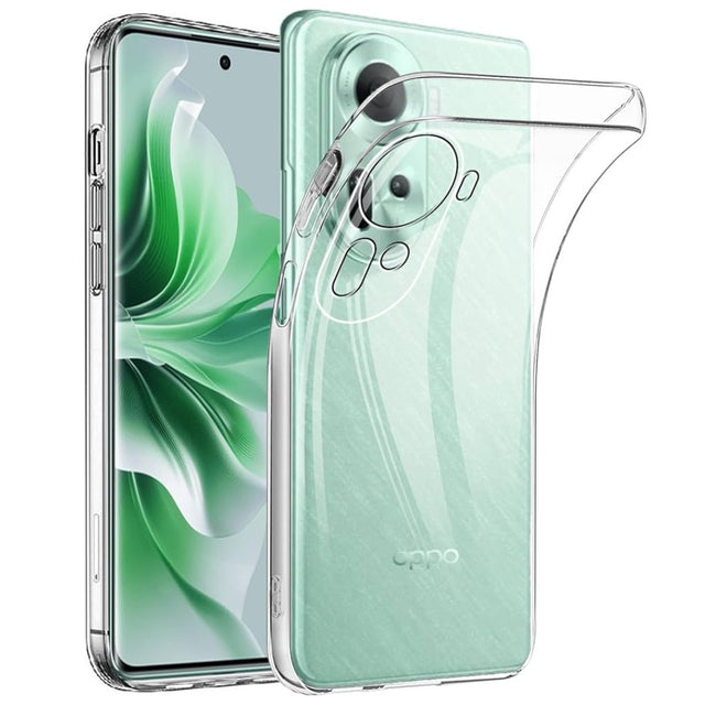 Husă TPU transparentă Vivimall pentru Oppo Reno 11F, grosime 1.5 mm, protecție camere, vedere frontală